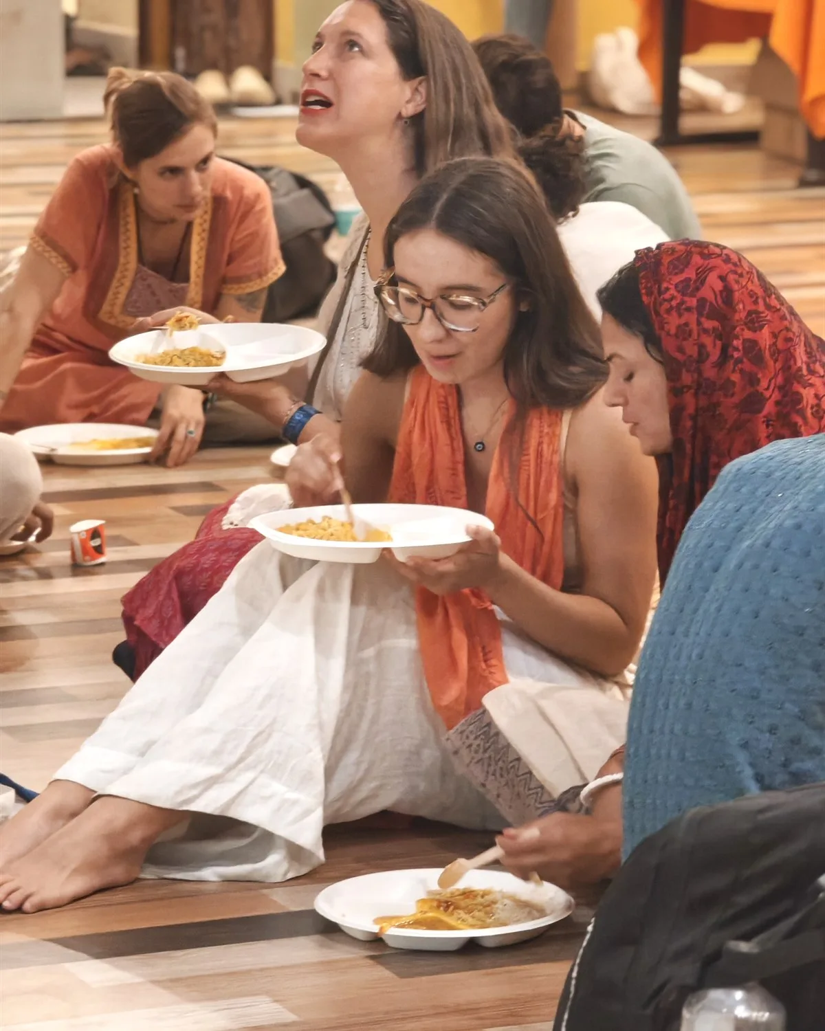 Prasad served with care during the retreat